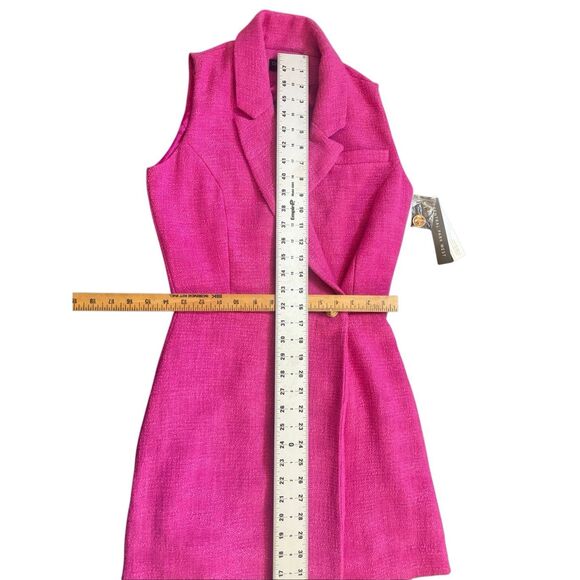 Hot Pink Sleeveless Blazer Vest & Skort Set – Central Park West New York – XS - Picture 14 of 15